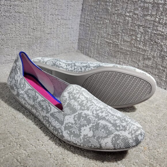 Rothy's The Loafer Women's Size 10.5 US Grey Snake Round Toe Slip on Flat Shoes - Picture 11 of 11